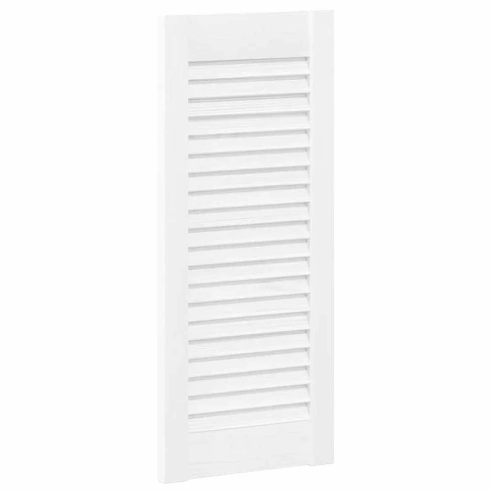Spintelės durelės, 2vnt., baltos, 61,5x29,5cm, žaliuzių dizaino