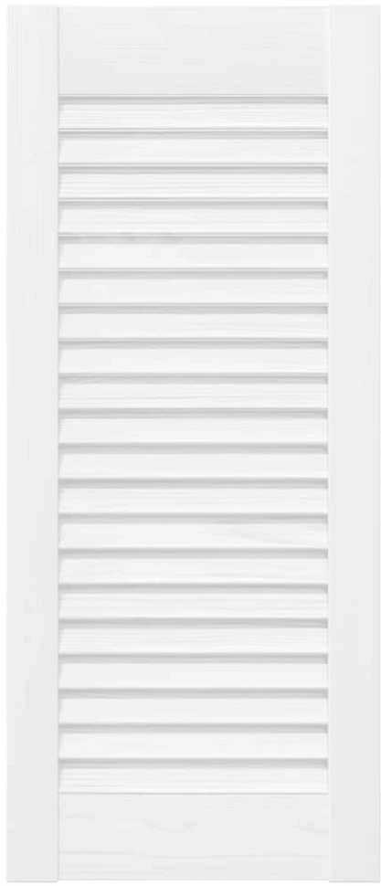 Spintelės durelės, 2vnt., baltos, 61,5x29,5cm, žaliuzių dizaino