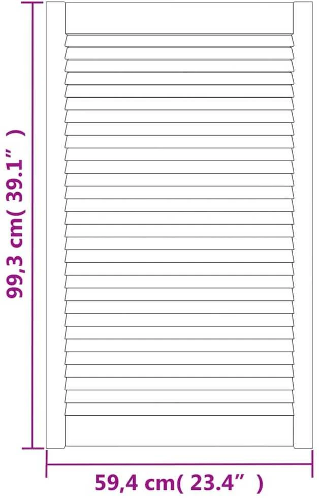 Spintelės durelės, 2vnt., baltos, 99,3x59,4cm, pušis