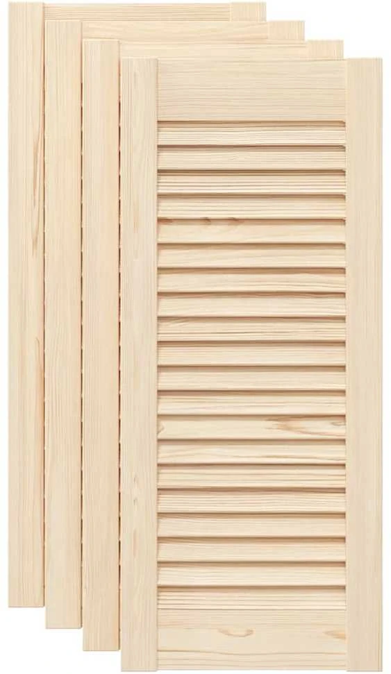Spintelės durelės, 4vnt., 69x29,5cm, pušis, žaliuzių dizaino