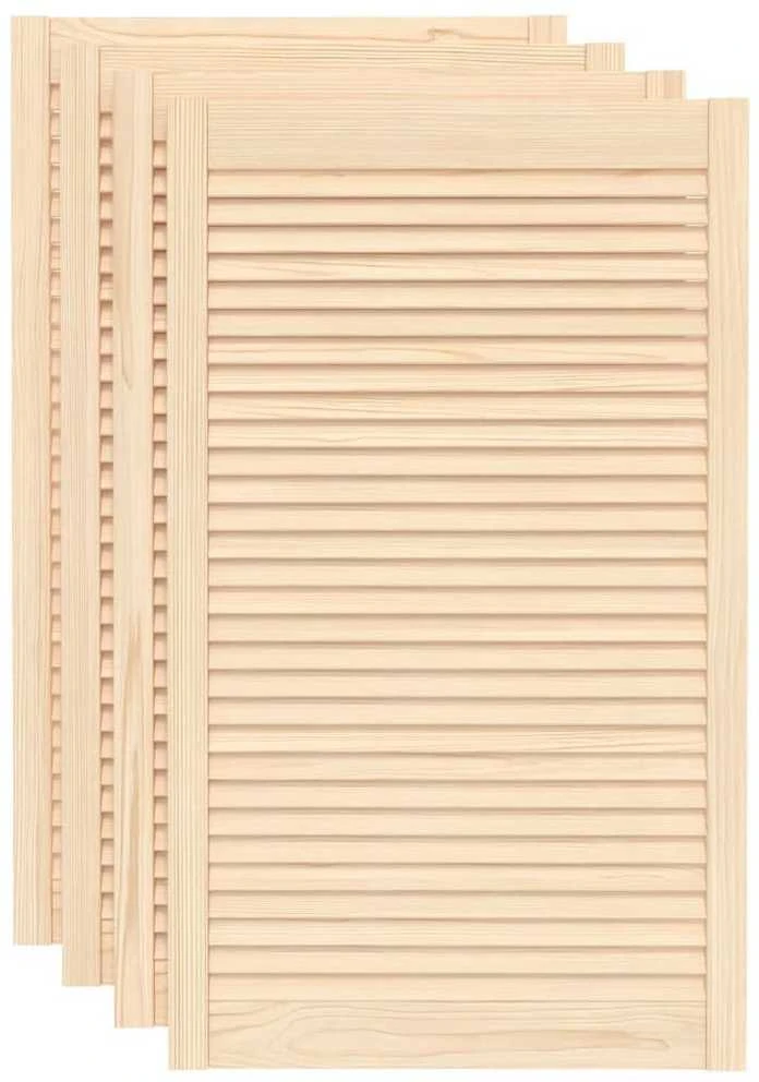 Spintelės durelės, 4vnt., 99,3x59,4cm, pušis, žaliuzių dizaino