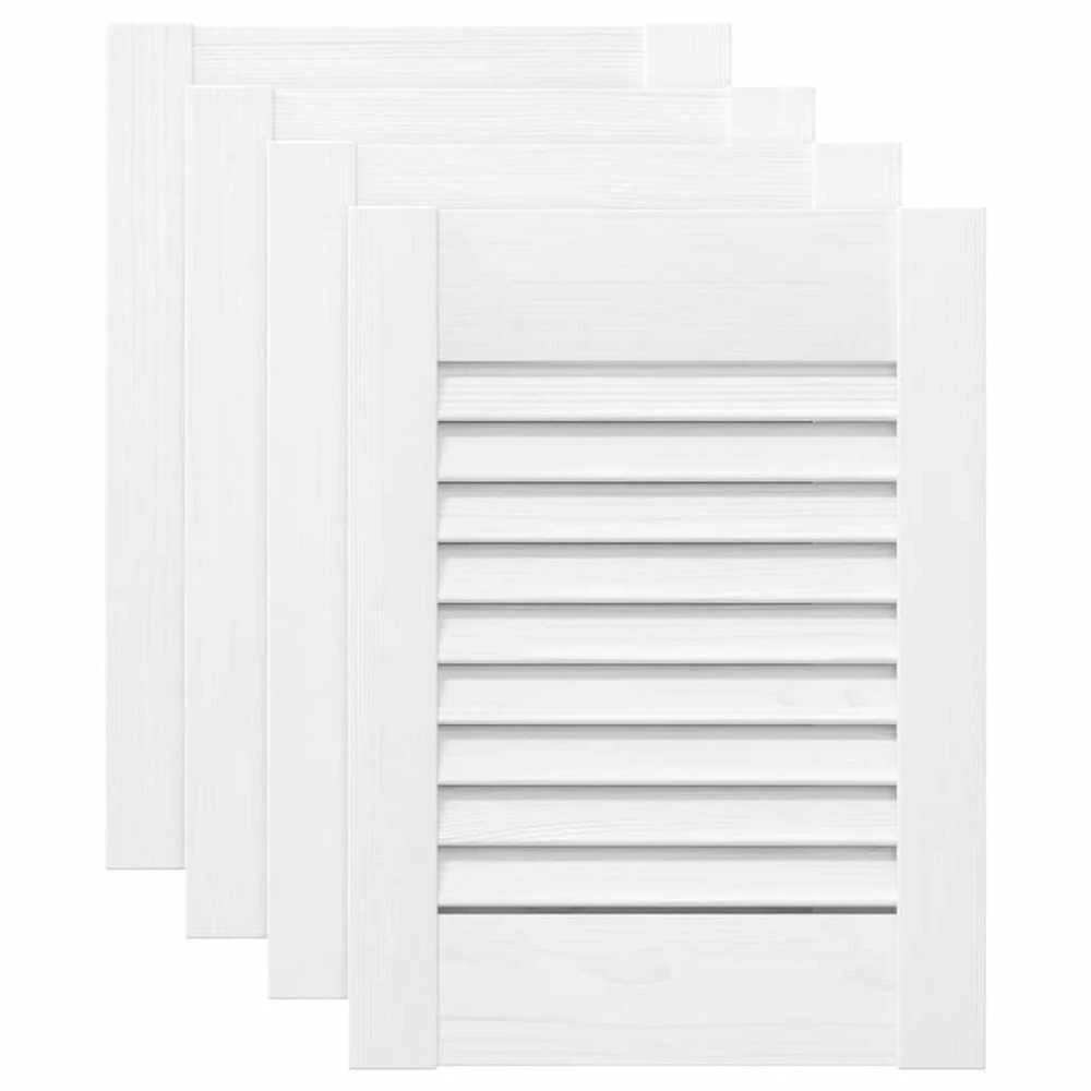 Spintelės durelės, 4vnt., baltos, 39,5x29,5cm, žaliuzių dizaino