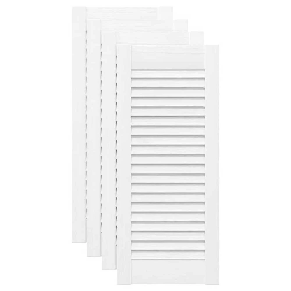 Spintelės durelės, 4vnt., baltos, 69x29,5cm, žaliuzių dizaino