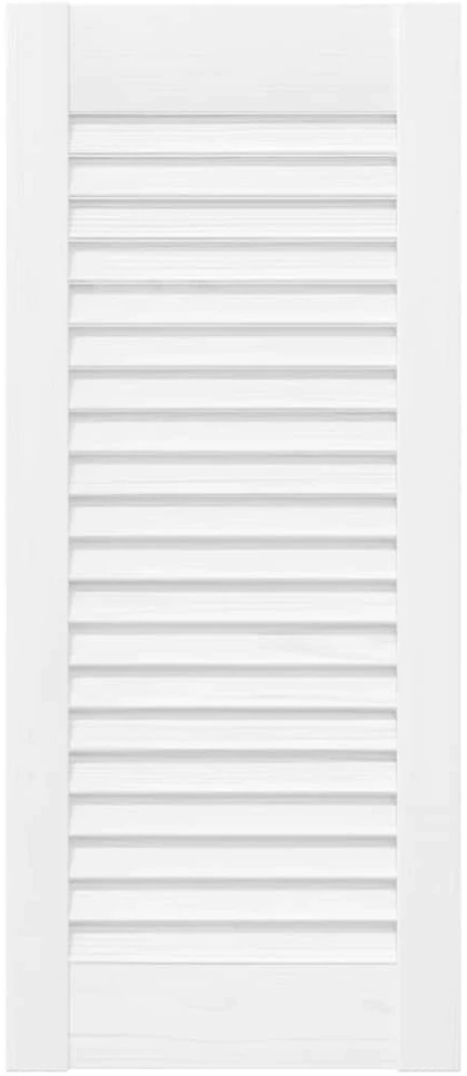 Spintelės durelės, baltos, 61,5x29,5cm, žaliuzių dizaino