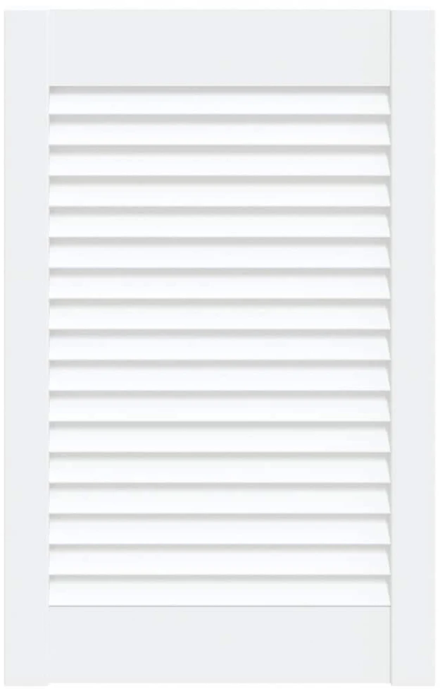 Spintelės durelės, baltos, 61,5x39,4cm, pušis, žaliuzių dizaino