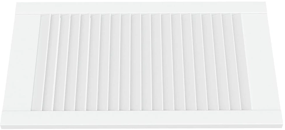 Spintelės durelės, baltos, 69x39,4cm, pušis, žaliuzių dizaino