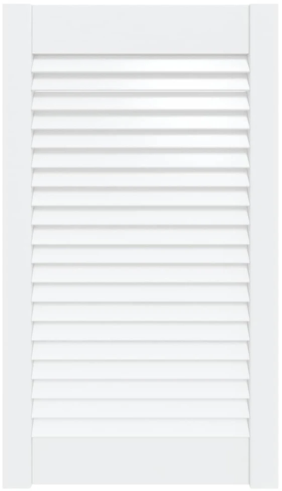 Spintelės durelės, baltos, 69x39,4cm, pušis, žaliuzių dizaino