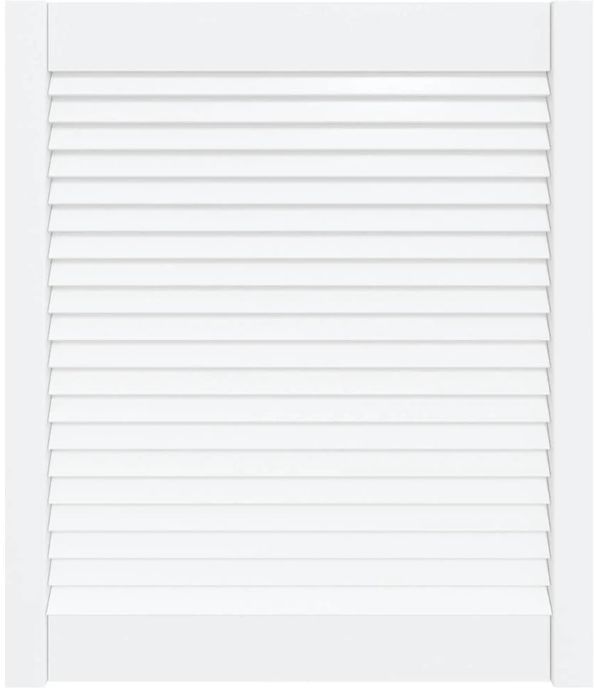 Spintelės durelės, baltos, 69x59,4cm, pušis, žaliuzių dizaino