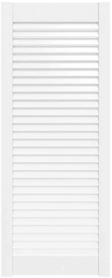 Spintelės durelės, baltos, 99,3x39,4cm, pušis, žaliuzių dizaino