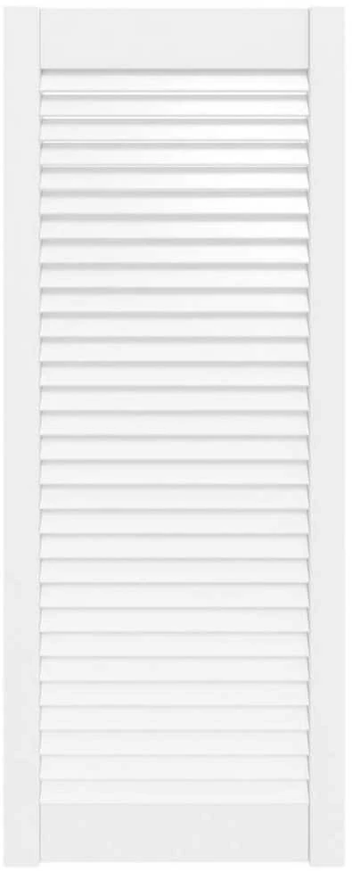 Spintelės durelės, baltos, 99,3x39,4cm, pušis, žaliuzių dizaino