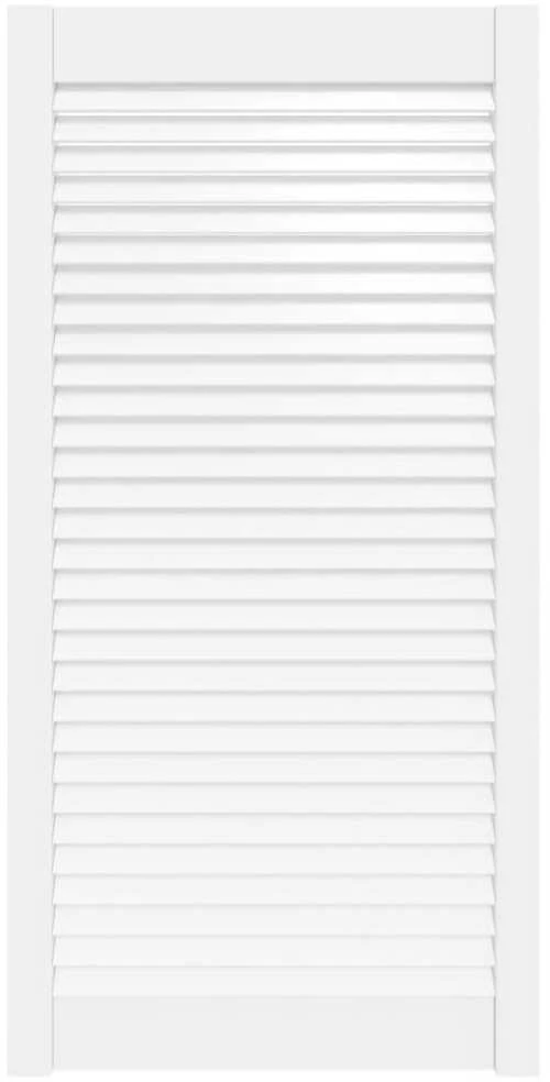 Spintelės durelės, baltos, 99,3x49,4cm, pušis, žaliuzių dizaino