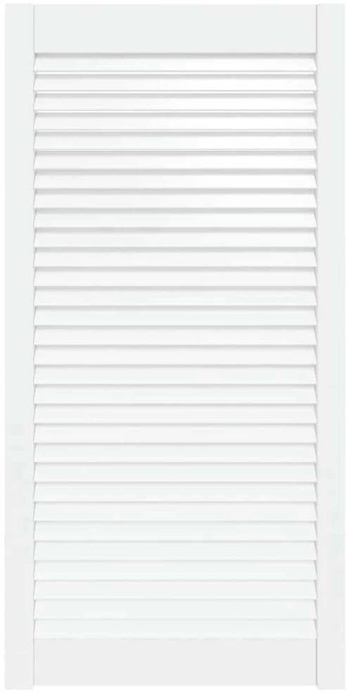 Spintelės durelės, baltos, 99,3x49,4cm, pušis, žaliuzių dizaino