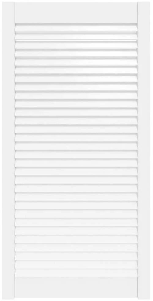 Spintelės durelės, baltos, 99,3x49,4cm, pušis, žaliuzių dizaino