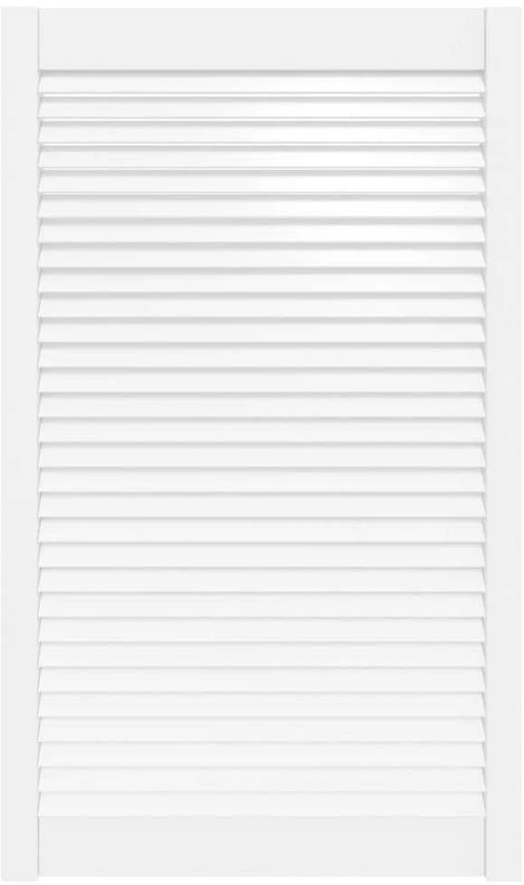 Spintelės durelės, baltos, 99,3x59,4cm, pušis, žaliuzių dizaino