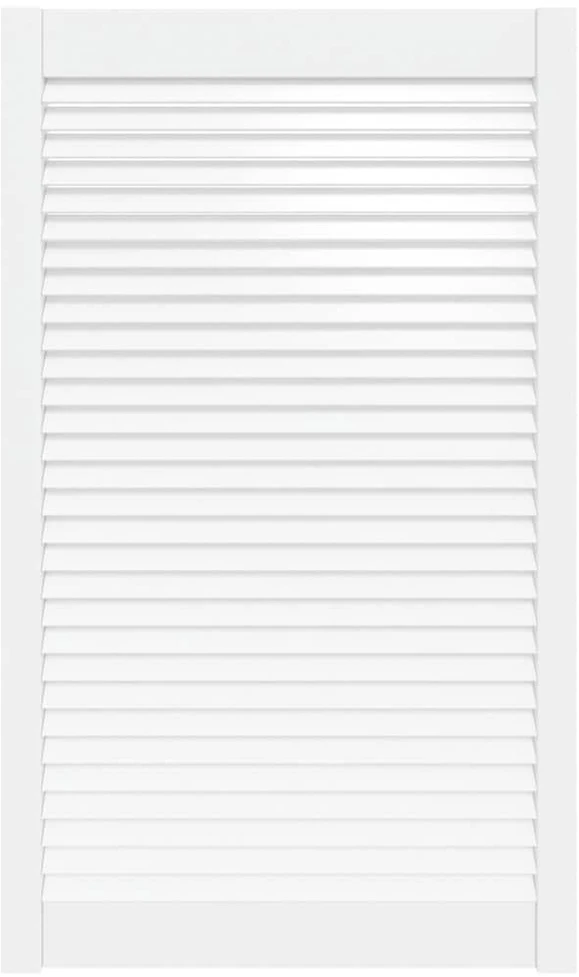 Spintelės durelės, baltos, 99,3x59,4cm, pušis, žaliuzių dizaino