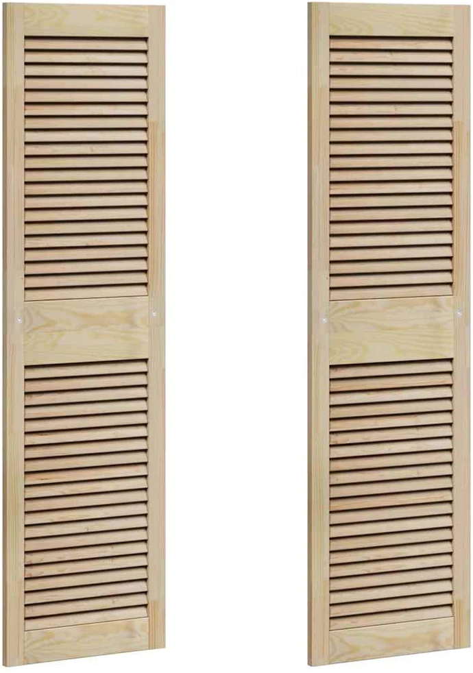 Spintelės durys su durimis 2 vnt. Natūrali 140,5 x 39,5 cm