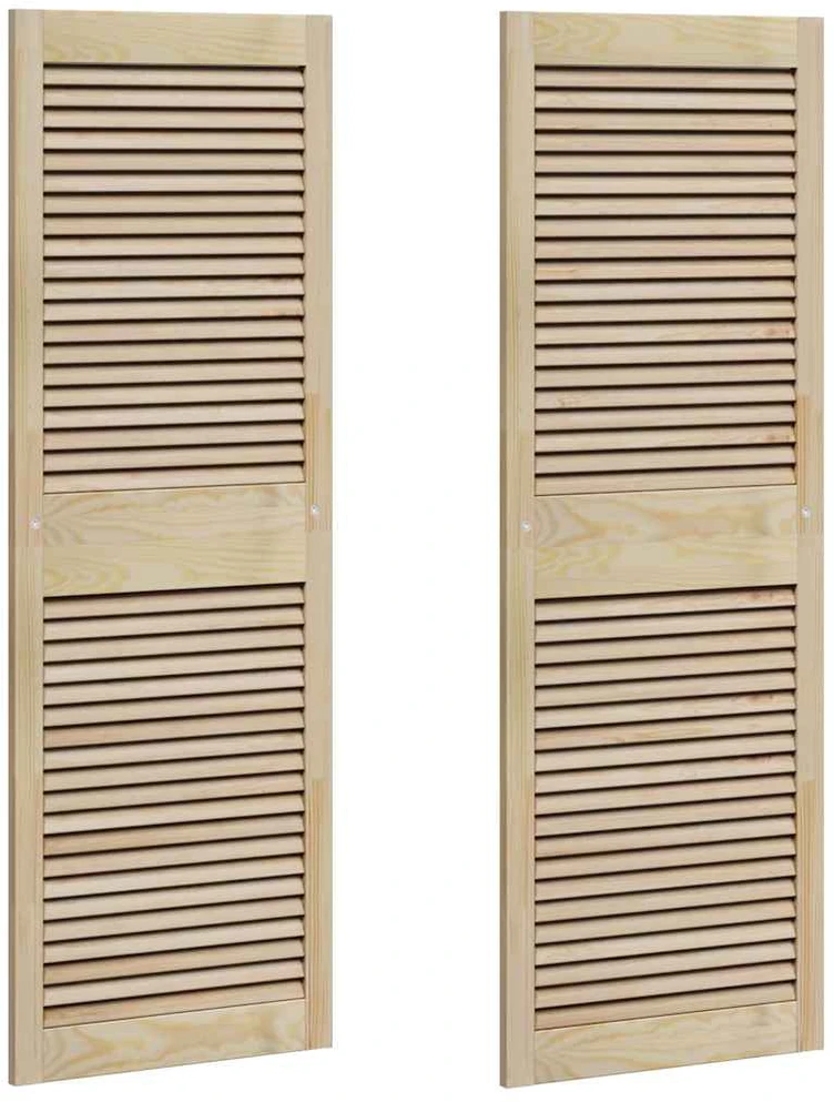 Spintelės durys su durimis 2 vnt. Natūrali 140,5 x 49,5 cm
