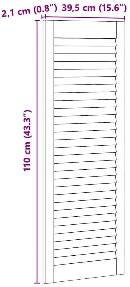 Spintelės durys su durimis Natūrali 110 x 2,1 x 39,5 cm