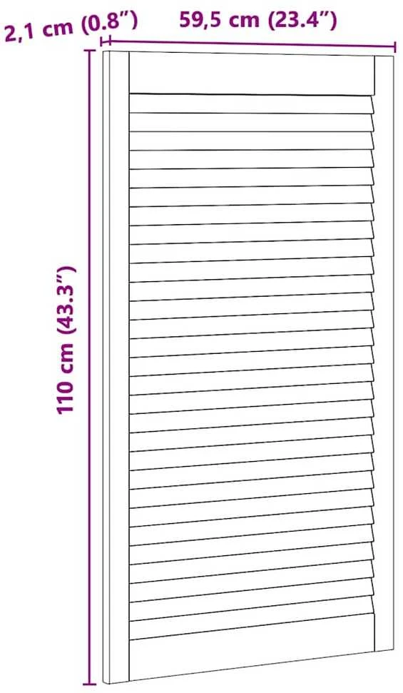 Spintelės durys su durimis Natūrali 110 x 59,5 cm