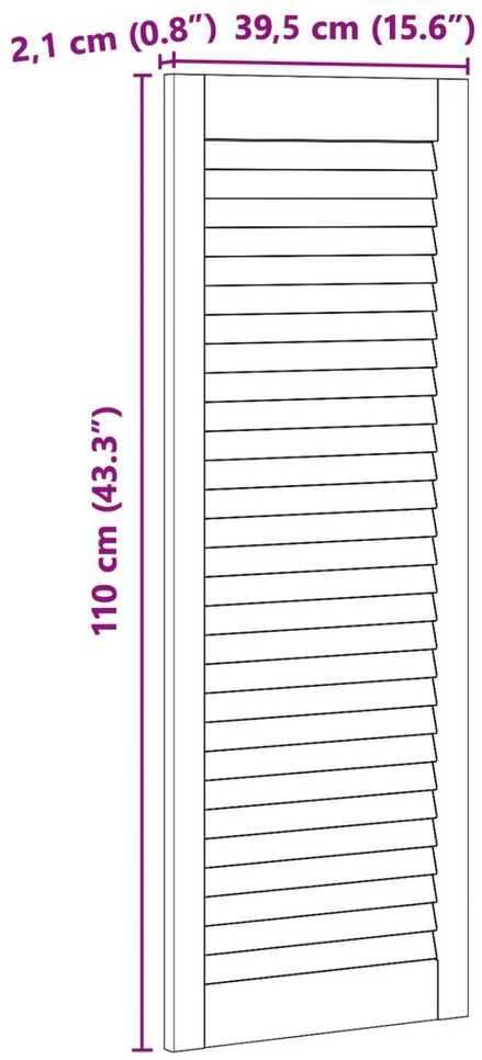 Spintelės durys su durimis 2 vnt. Natūrali 110 x 39,5 cm