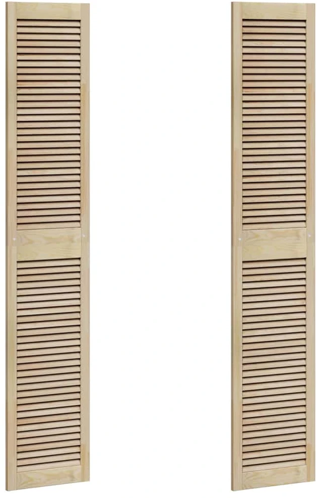 Spintelės durys su durimis 2 vnt. Natūrali 201 x 39,5 cm