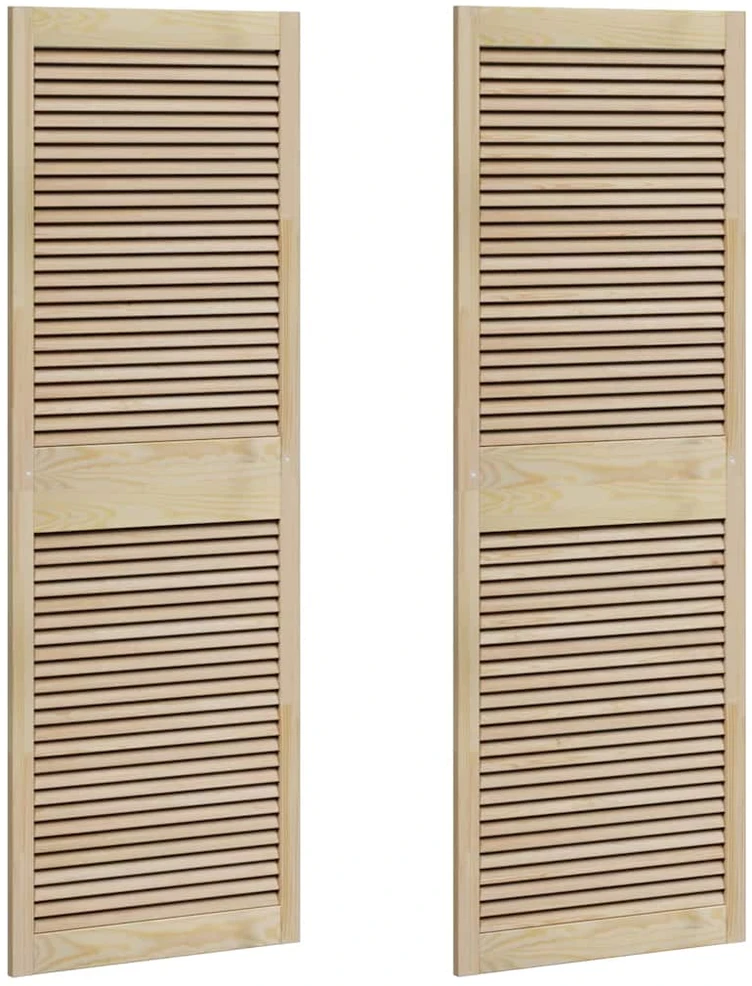 Spintelės durys su durimis 2 vnt. Natūrali 170 x 59,5 cm