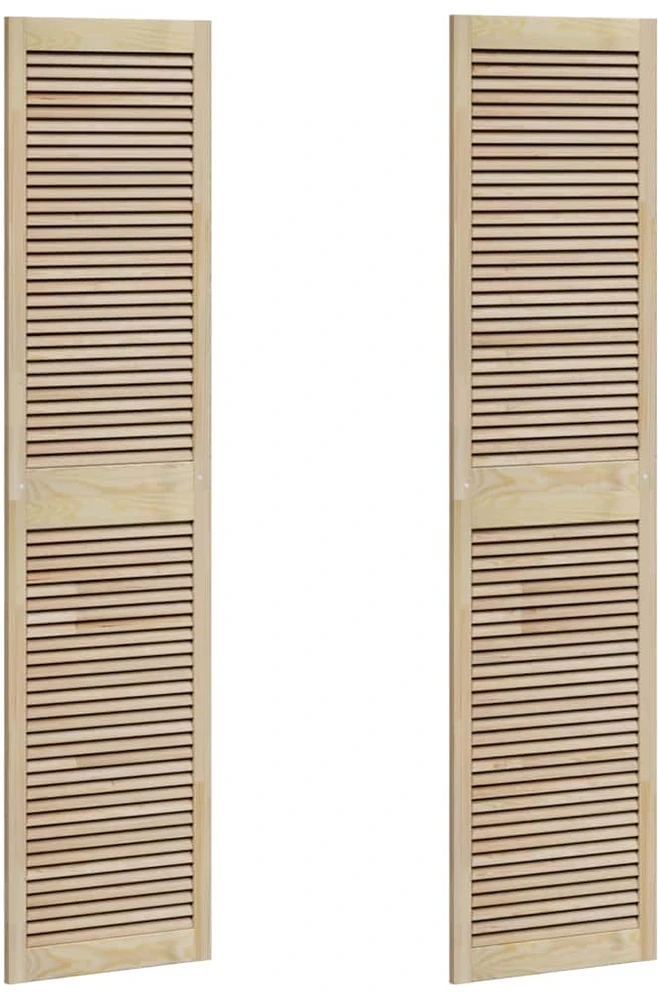 Spintelės durys su durimis 2 vnt. Natūrali 201 x 49,5 cm