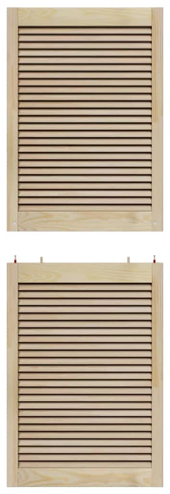 Spintelės durys su durimis 2 vnt. Natūrali 170 x 59,5 cm