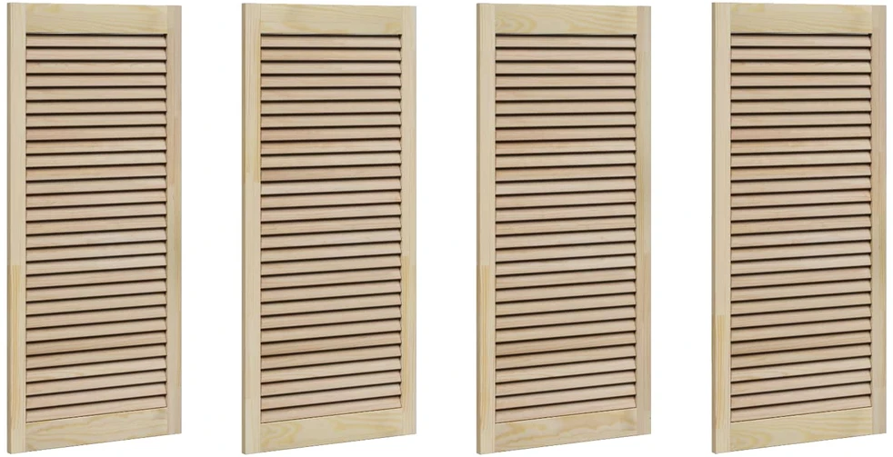 Spintelės durys su durimis 4 vnt. Natūrali 110 x 49,5 cm