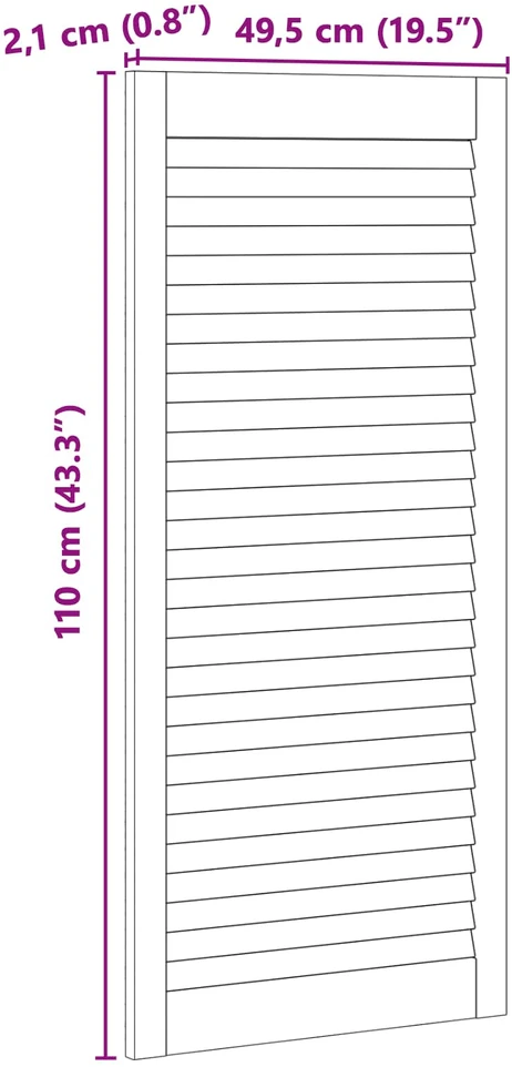 Spintelės durys su durimis 4 vnt. Natūrali 110 x 49,5 cm