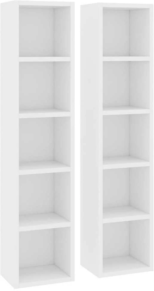 Spintelės kompaktiniam diskam, 2vnt., baltos, 21x16x93,5cm, MDP