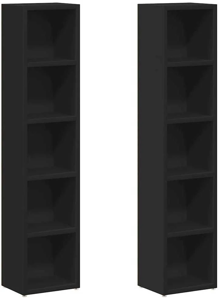 Spintelės kompaktiniam diskam, 2vnt., juodos, 21x16x93,5cm, MDP