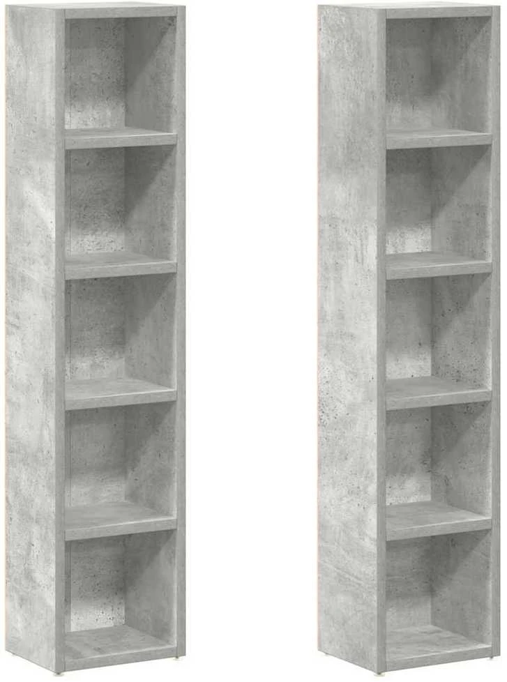 Spintelės kompaktiniam diskam, 2vnt., pilkos, 21x16x93,5cm, MDP