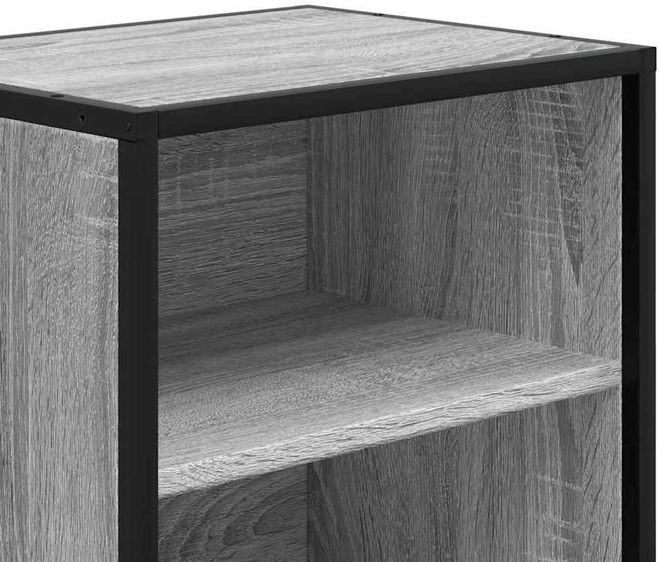 Spintelės prie lovos 2 vnt Pilka Sonoma 40x31x50 cm