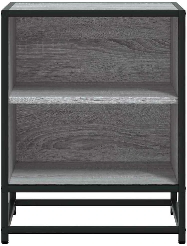 Spintelės prie lovos 2 vnt Pilka Sonoma 40x31x50 cm