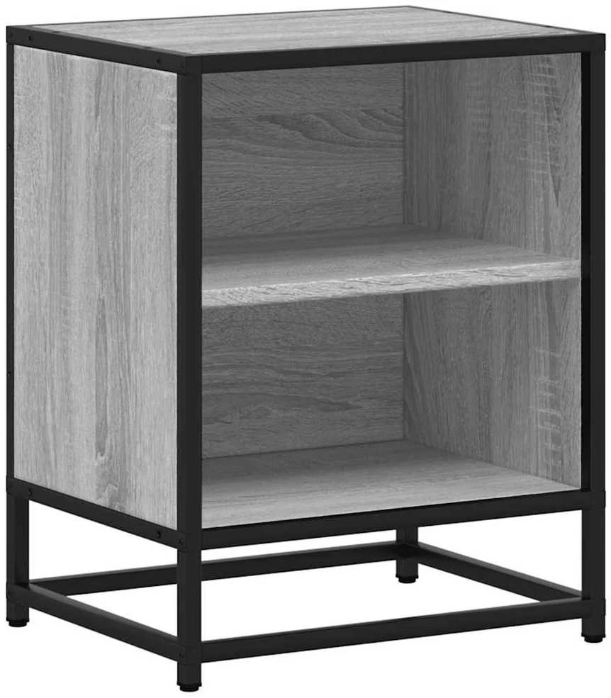 Spintelės prie lovos 2 vnt Pilka Sonoma 40x31x50 cm