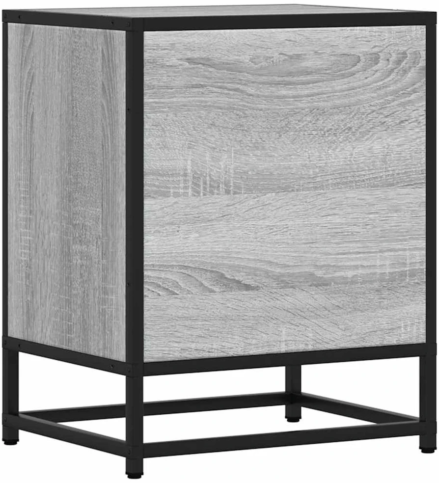 Spintelės prie lovos 2 vnt Pilka Sonoma 40x31x50 cm