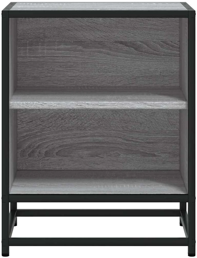 Spintelės prie lovos 2 vnt Pilka Sonoma 40x31x50 cm