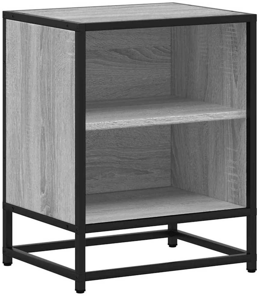 Spintelės prie lovos 2 vnt Pilka Sonoma 40x31x50 cm