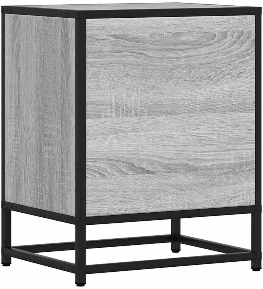 Spintelės prie lovos 2 vnt Pilka Sonoma 40x31x50 cm