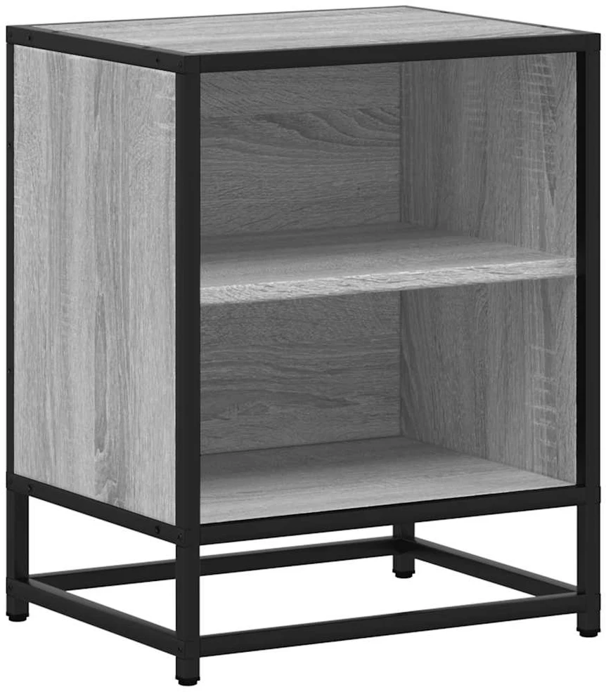 Spintelės prie lovos 2 vnt Pilka Sonoma 40x31x50 cm
