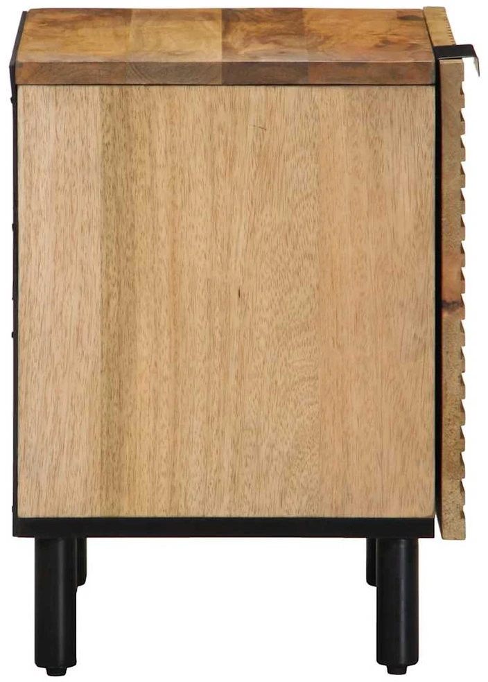 Spintelės prie lovos 2 vnt Ruda 40x33x46 cm medžio masyvo mango
