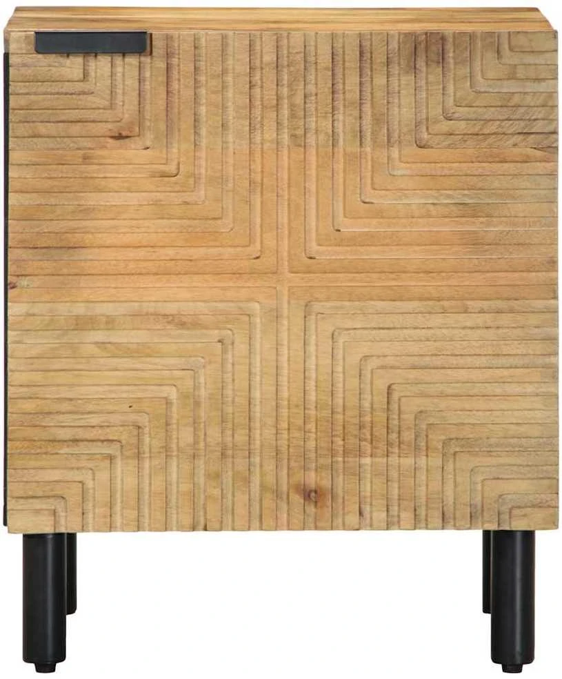 Spintelės prie lovos 2 vnt Ruda 40x33x46 cm medžio masyvo mango