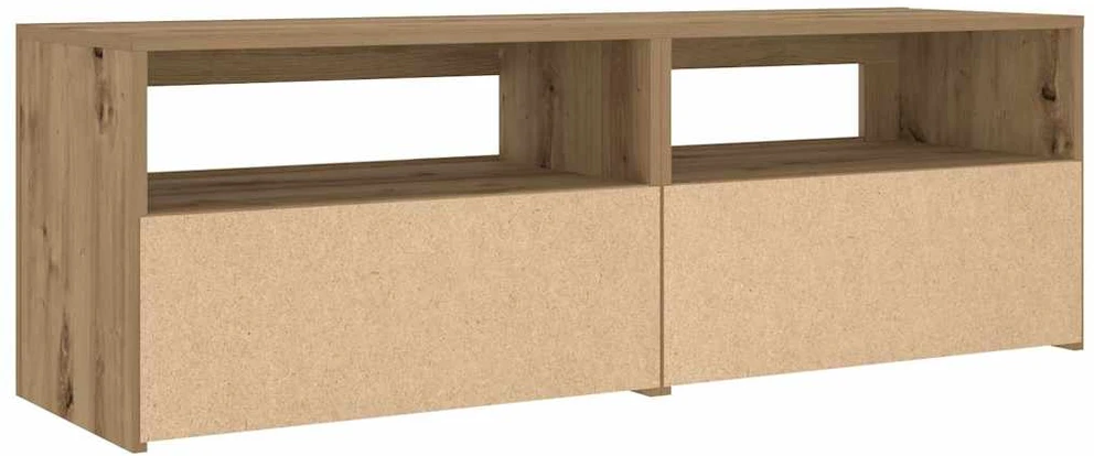 Spintelės prie lovos 2 vnt su šviesos diodais Artisan Oak