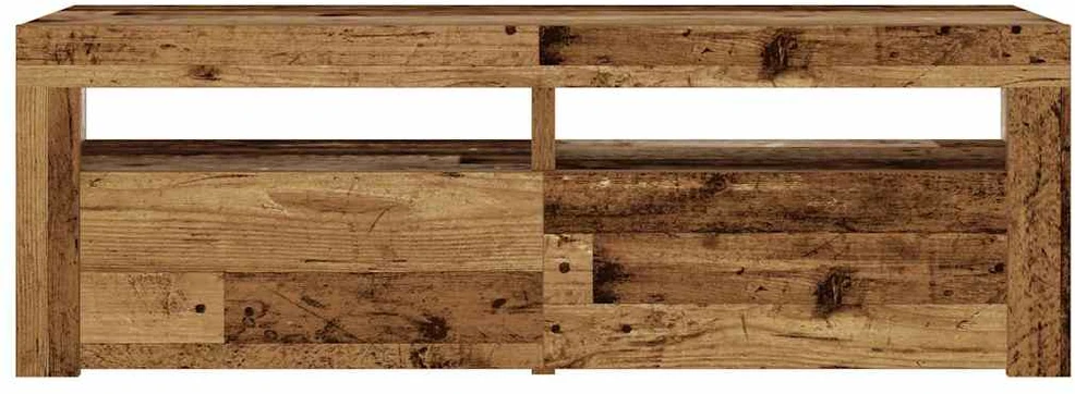 Spintelės prie lovos 2 vnt su šviesos diodais Old Wood