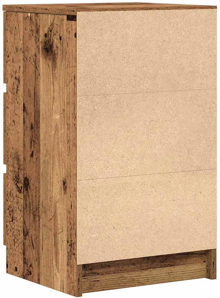 Spintelės prie lovos su 3 stalčiais 2 vnt, 39x35x65 cm