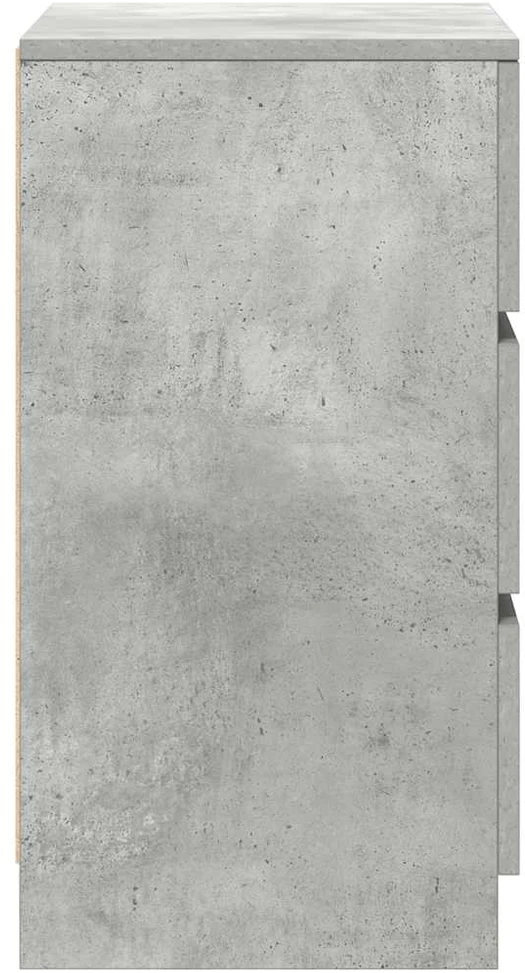 Spintelės prie lovos su 3 stalčiais 2 vnt, 39x35x65 cm