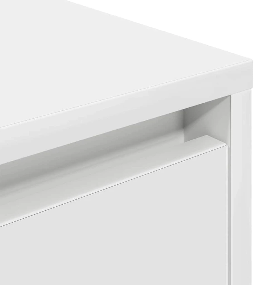 Spintelės prie lovos su LED lemputėmis 2 vnt Baltos 38x34x50 cm
