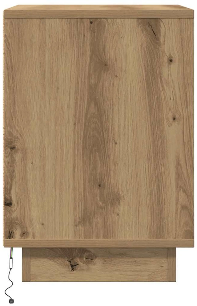 Spintelės prie lovos su LED lemputėmis 2 vnt Artisan Oak