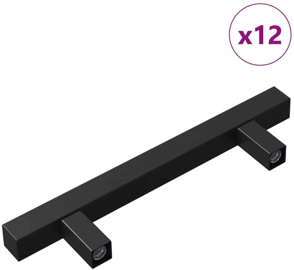 Spintelės rankena 12 vnt. Juoda 150 x 12,3 x 35,2 mm